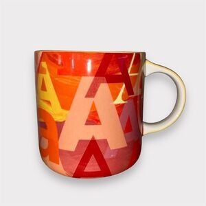 Anthropologie Lottie Monogram Mug - Letter A Multicolor Stoneware